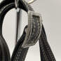 Womens Black Brown Leather Inner Pocket Adjustable Strap Crossbody Bag image number 5
