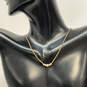 Designer J. Crew Gold-Tone Clear Crystal Cut Stone Link Chain Necklace image number 1