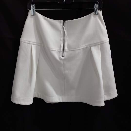 Leifsdottir Women's White Pleated Mini Skirt Size 6 image number 2