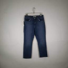 Womens Classic Fit 5 Pocket Design Medium Wash Denim Straight Leg Jeans Size 10