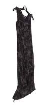 Womens Black Floral Sleeveless V Neck Long Maxi Dress Size 6 image number 3