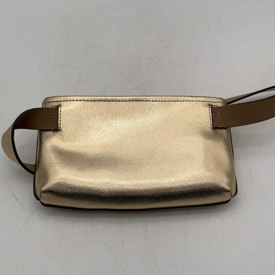 Michael Kors Womens Gold Charm Slip Pocket Adjustable Strap Belt Bag image number 2