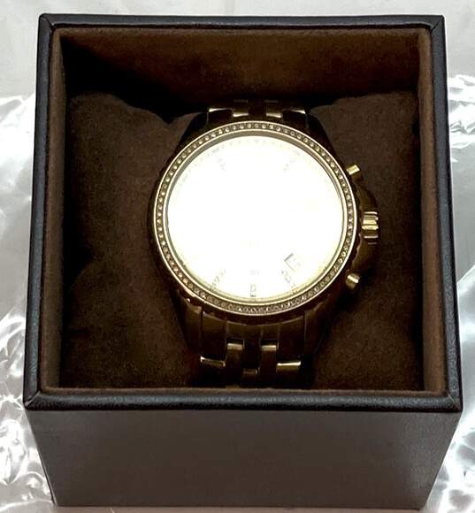 Designer Michael Kors MK-5347 Gold-Tone Glitz Quartz Wristwatch With Box image number 1
