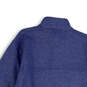 NWT Mens Blue Long Sleeve Mock Neck 1/4 Zip Pullover Sweatshirt Size Large image number 4
