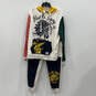 Mens Multicolor Graphic Print Hoodie & Jogger Pants Two Piece Set Size LG image number 2