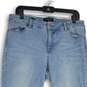 Talbots Womens Blue Denim Flawless 5 Pocket Design Slim Fit Ankle Jeans Size 14P image number 4