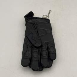 Harley Davidson Mens Black Leather Adjustable Biking Gloves Size Large alternative image