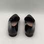 Womens Black Leather Almond Toe Slip-On Comfort Loafer Shoes Size 11 image number 4