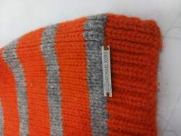 Gray & Orange Knit Scarf 80" Long Scarf alternative image