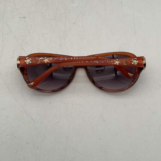 Ed Hardy Womens Orange Brown Full-Rim Peace Plum Sunglasses With Case image number 3