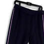 Womens Blue White Striped Elastic Waist Pull-On Track Pants Size Large image number 3