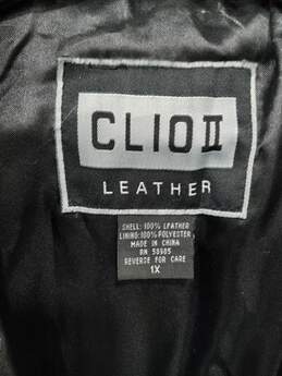 Clio II Women's Black Leather Jacket Size 1X alternative image