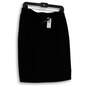 NWT Womens Black Flat Front Back Zip Classic Straight & Pencil Skirt Size 8 image number 1