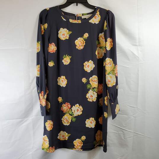 Loft Women Gray Floral Dress S NWT image number 1