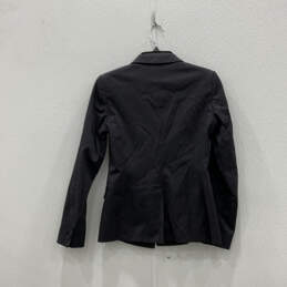 Womens Black Long Sleeve Front Pockets Notch Lapel One-Button Blazer Size 4 alternative image