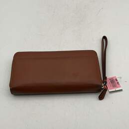 NWT Coach Womens Brown Leather Inner Pockets Card Holder Zip-Around Wallet alternative image