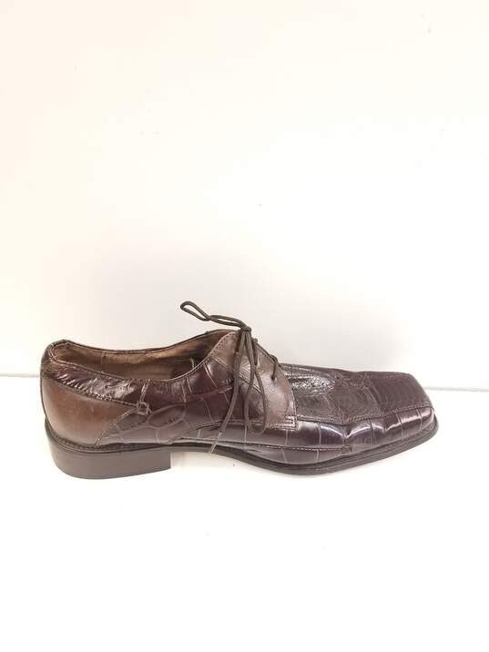 Stacy Adams 24186-02 Brown Leather Snakeskin Oxford Dress Shoes Men's Size 11.5 M image number 2