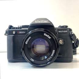 Vivitar V3800N 35mm SLR Camera with Lens and Case