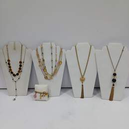 Assorted Gold Tone Costume Jewelry Lot of 7