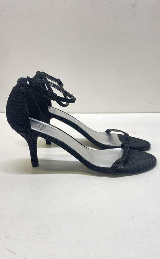 Stuart Weitzman Goose Bump Kitten Heel Sandals Black 8 image number 1