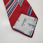 Yves Saint Laurent Men's Striped Red 100% Silk Neck Tie AUTHENTICATED image number 4