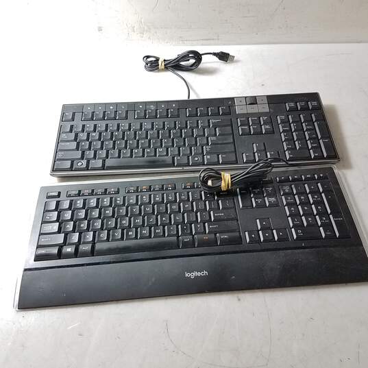 Lot of Two Desktop Computer Keyboards image number 1