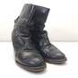 FRYE Black Leather Pull On Back Buckle Ankle Boots Shoes Women's Size 8.5 M image number 3