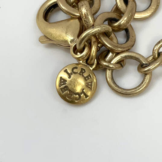 Designer J. Crew Gold-Tone Crystal Stone Lobster Clasp Statement Necklace image number 4