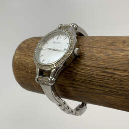 Designer Bulova C869915 Silver-Tone Stainless Steel Round Analog Wristwatch