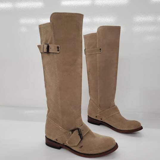 Dolce Vita Women's Beige Suede Soft Leather Knee High Riding Boots Size 7 image number 3