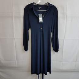 Jones New York stretch knit navy blue dress size 6