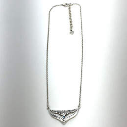 Designer Brighton Silver-Tone Triangle Rhinestone Chain Pendant Necklace alternative image