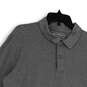 Womens Gray Long Sleeve Regular Fit Collared Button Front Polo Shirt Size L image number 3