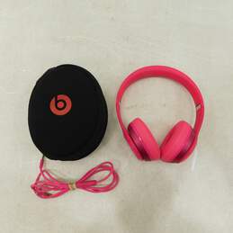 Beats by Dr. Dre Hot Pink Solo Over Ear Wired Headphones w/ Case