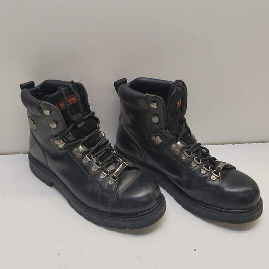 Harley Davidson Black Leather Boots US 10.5 image number 7