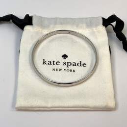 Designer Kate Spade New York Silver-Tone Round Bangle Bracelet
