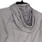 Womens Gray Striped Stretch Long Sleeve Pocket Pullover Hoodie Size M image number 4