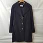 Calvin Klein Women's Black Wool Single Breasted Coat Size Small NWT image number 1