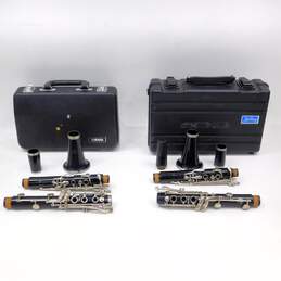 Vito and Yamaha Brand B Flat Clarinets w/ Cases and Accessories (Set of 2)