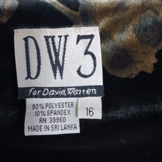 Women’s Vintage DW3 V-Neck Shirt Dress Sz 16 image number 3