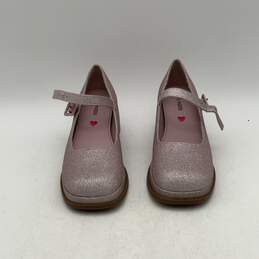 Steve Madden Womens Jdrama Pink Sparkly Mary Janes High Platform Heels Size 5