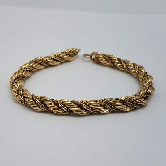 10k Gold Heavy Chunky 6.5mm Rope Chain Bracelet 24.1g image number 2