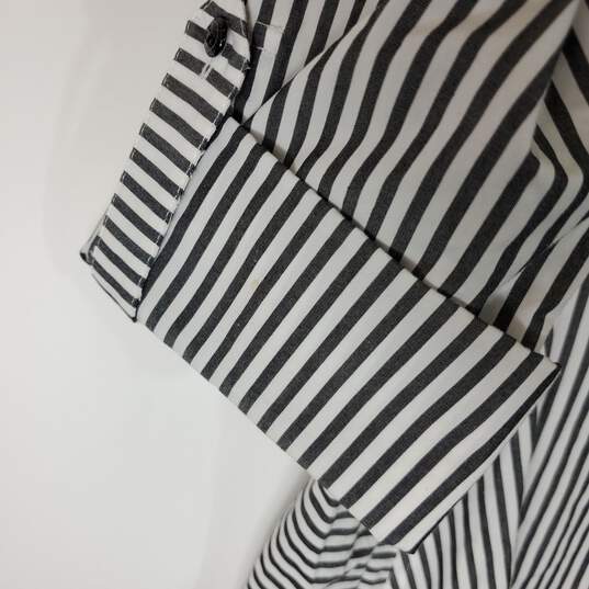 Karl Lagerfeld Women White Striped Shirt Dress XS image number 5