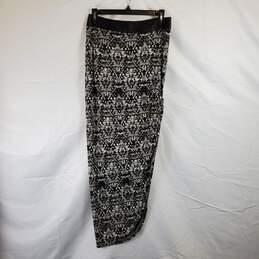 SW3 Bespoke Women Black/Ivory Maxi Skirt Sz S