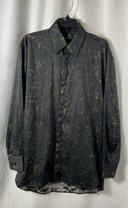 NWT Loft Mens Green Cotton Long Sleeve Collared Button-Up Shirt Size Medium