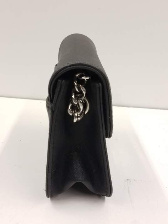 Calvin Klein Saffiano Leather Mini Push Lock Crossbody Black image number 6