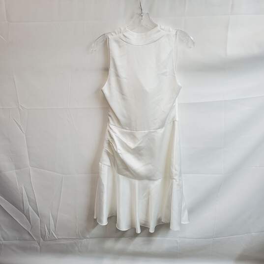 Milly White Nia Satin Cowl Dress WM Size 4 NWT image number 2