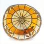 Vintage Working Slag Glass Hanging Stained Glass Style Swag Lamp image number 3