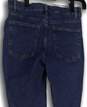 Womens Blue Distressed Denim Medium Wash Pockets Skinny Leg Jeans Size 8 image number 4