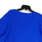 NWT Womens Blue V-Neck 3/4 Sleeve Pullover Tunic Blouse Top Size 3X image number 4
